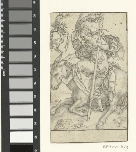 Luiheid by Heinrich Aldegrever, drawing, 1552