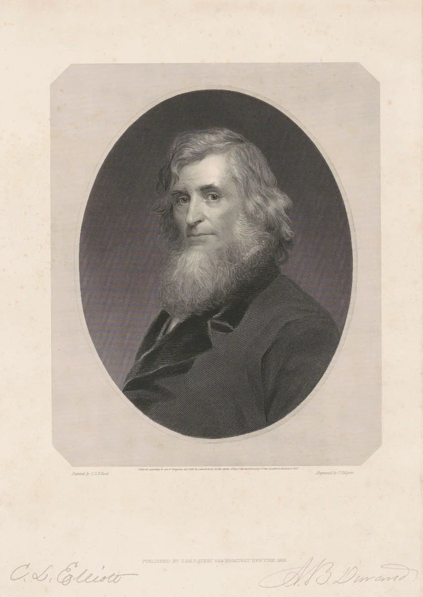 Asher B. Durand by Frederick Halpin, print, 1865