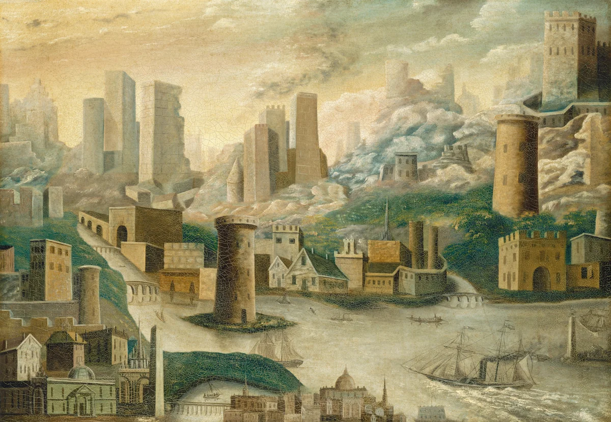 A City of Fantasy by American 19th Century, painting, 1825-1874