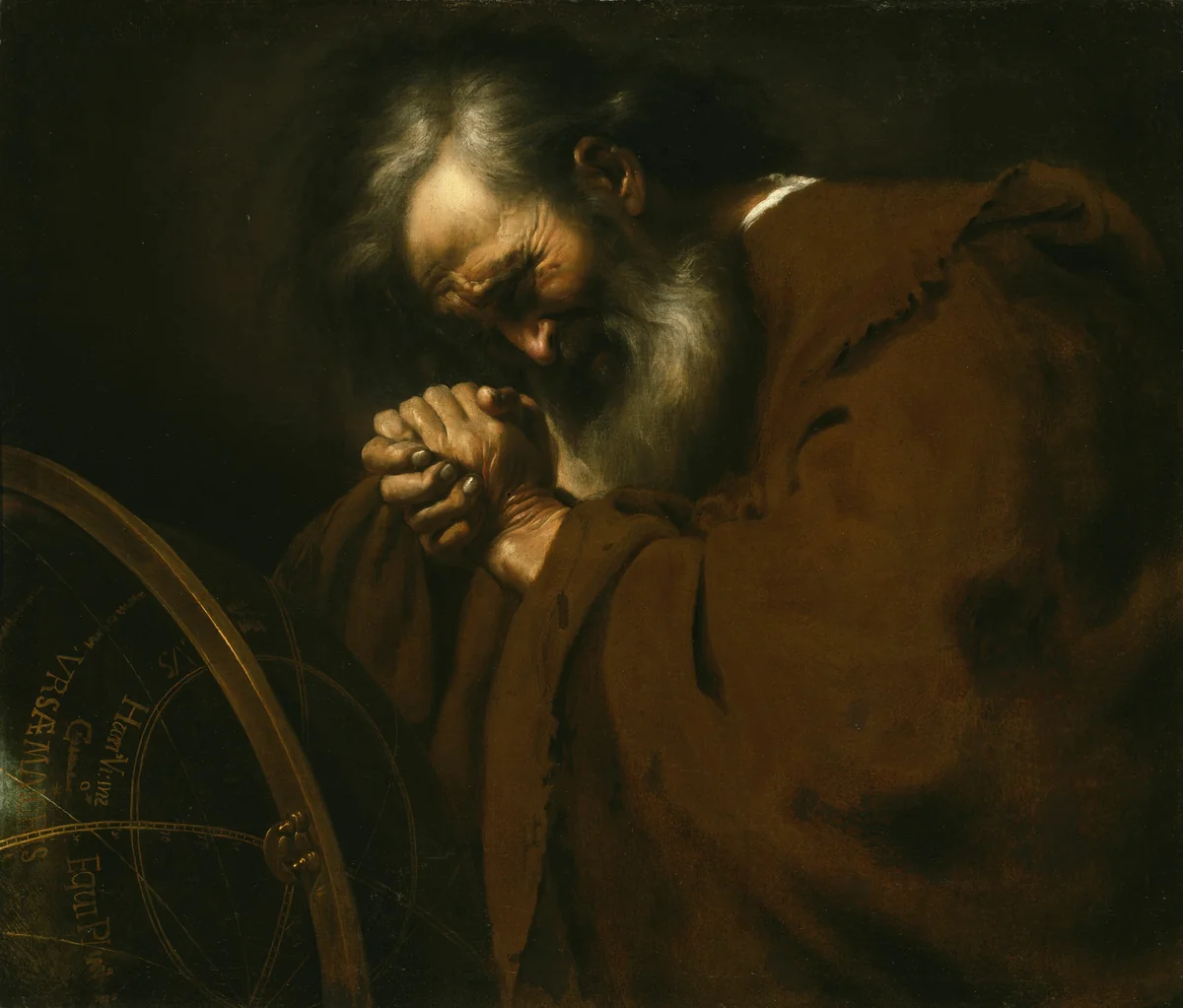 Heraclitus, the Weeping Philosopher by Spanish, painting, 1620-1640