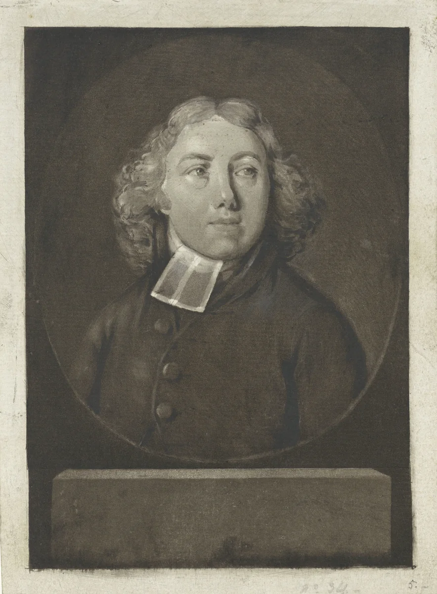 Portret van een predikant, mogelijk Jacobus Groeneveld by Charles Howard Hodges, print, 1788-1837