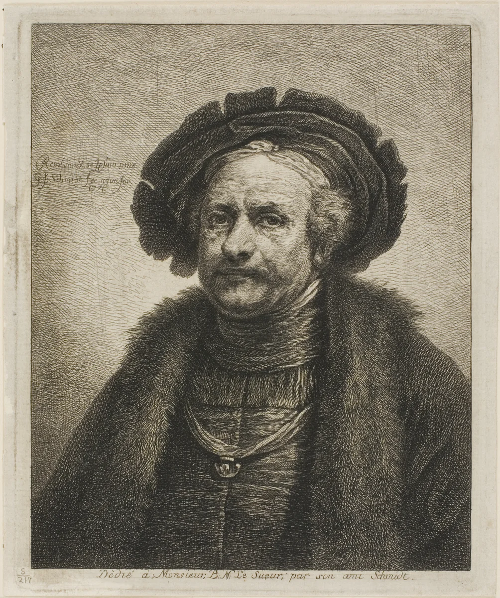 Portrait of Rembrandt by Georg Friedrich Schmidt
Rembrandt van Rijn, print, 1771