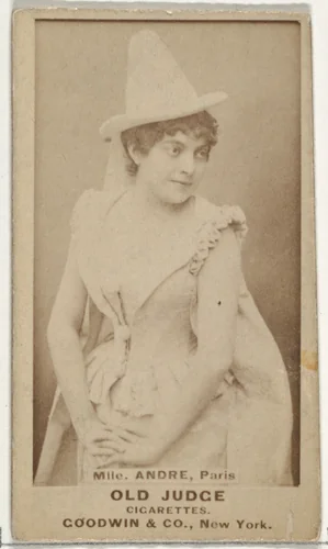 Mlle. Andre, Paris, from the Actors and Actresses series (N171) for Old Judge Cigarettes by Goodwin & Company, photograph, 1886-1890