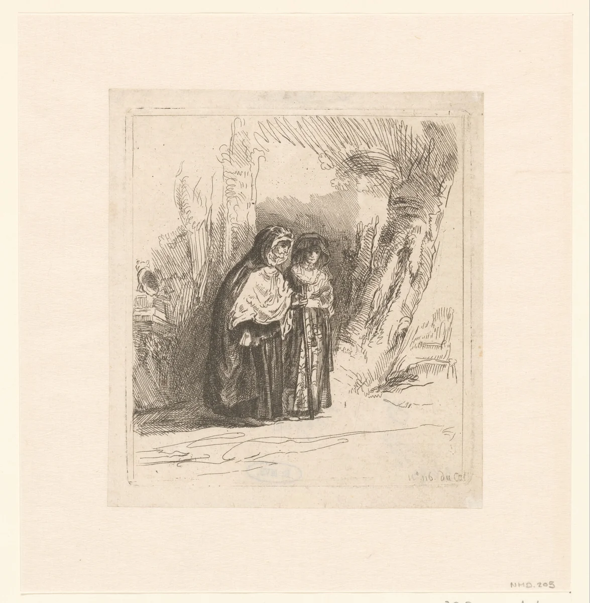 The Spanish gypsy 'Preciosa' by Pierre François Basan, print, 1733-1797