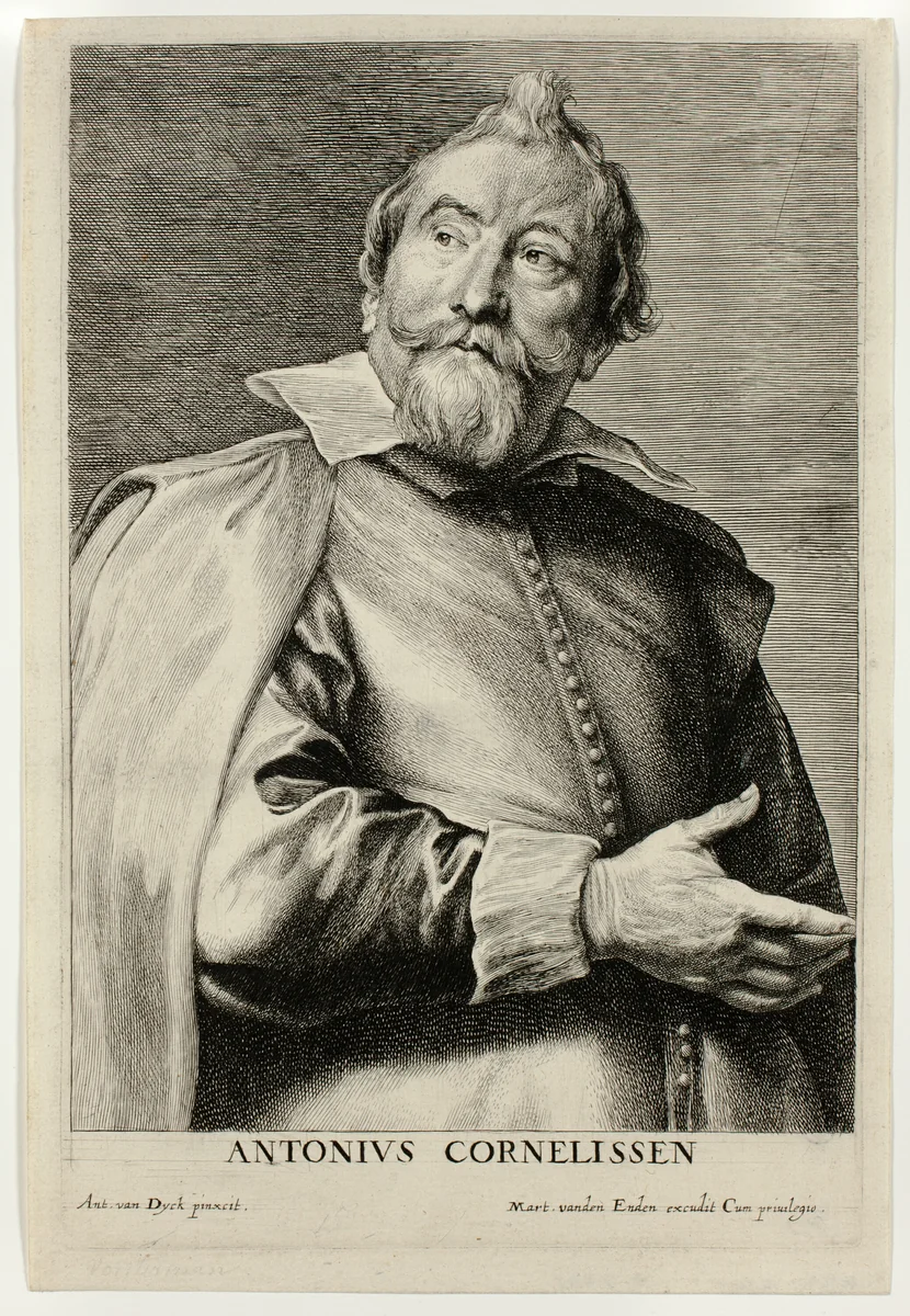 Antoon Cornelissen by Lucas Emil Vorsterman, print, 1630-1645