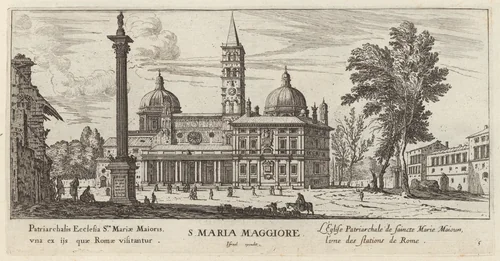 S. Maria Maggiore by Israël Silvestre, print, 1640-1660