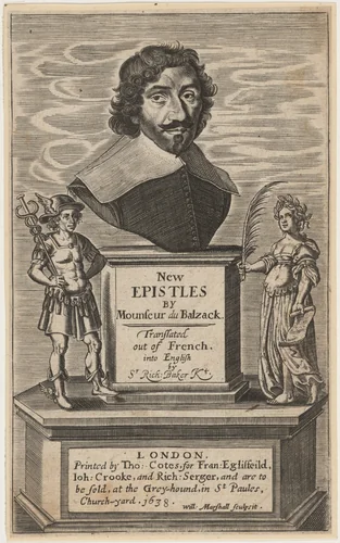Title page to J.L. Guez, Sieur du Balzack, New Epistles by William Marshall, print, 1638