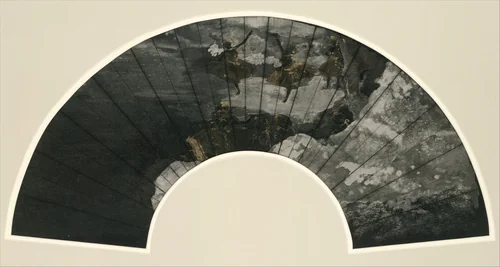 Fan Mount: The Ballet by Edgar Degas, drawing, 1879