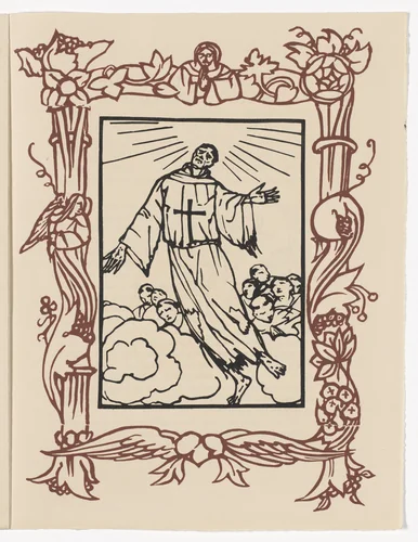 Plate (page 391) from Les Petites Fleurs de St. François (The Little Flowers of St. Francis) by Émile Bernard, illustrated book, 1928