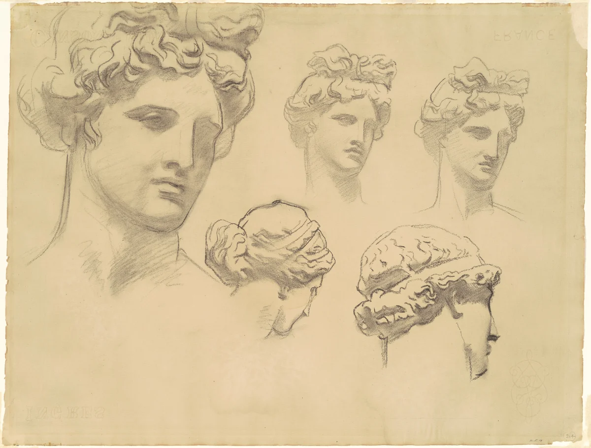 Studies for "Apollo and the Muses" by John Singer Sargent, drawing, 1916-1921