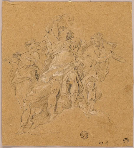 Angel Musicians by Francesco Monti, drawing, 1650-1750