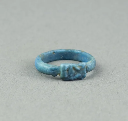 Ring: Head of Hathor by Egyptian, metalwork, -1390