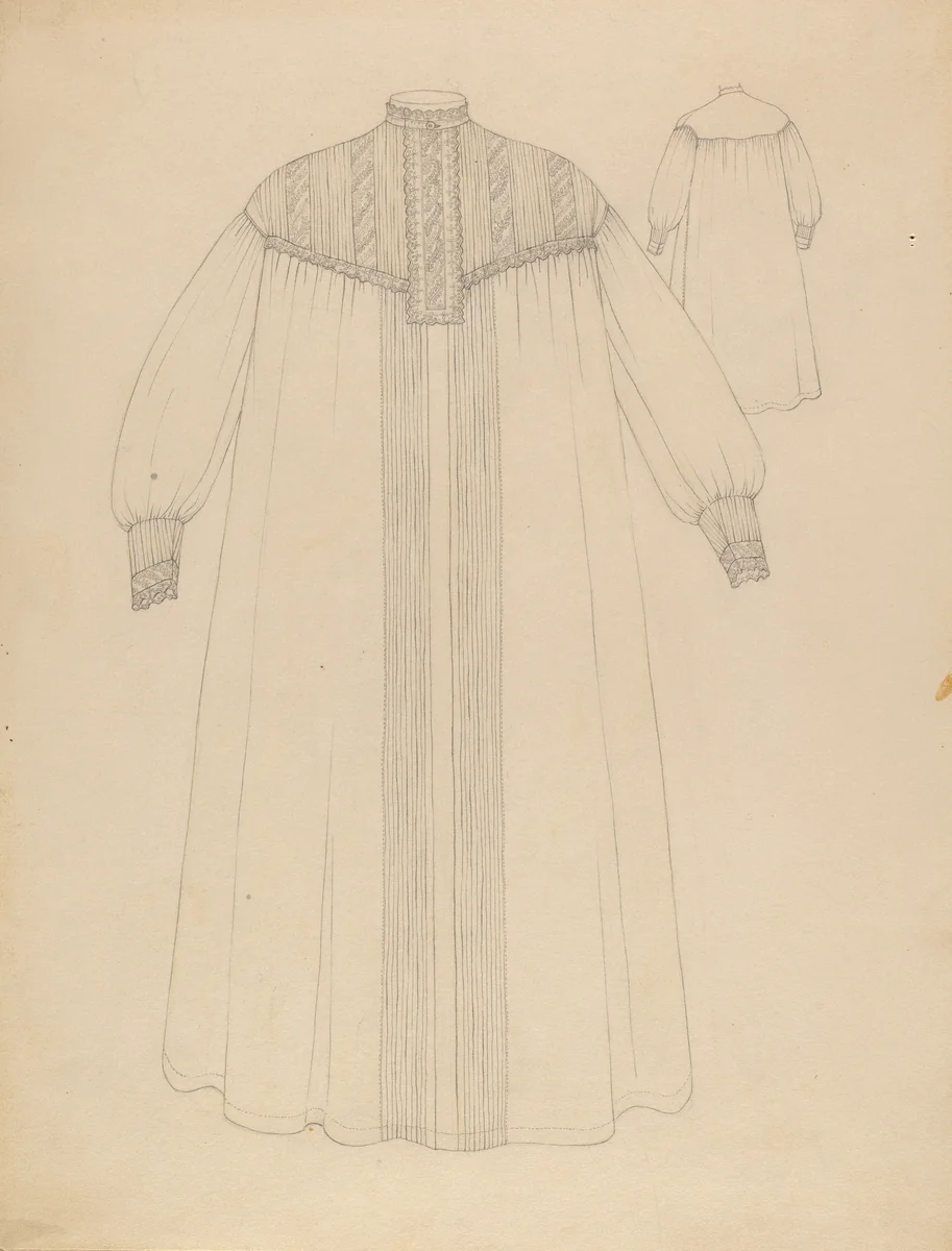Nightgown by Rosalia Lane, index of american design, 1936