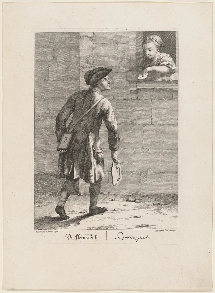 Die kleine Post (The Small Post) by Sebastian Mansfeld
Johann Christian Brand, print, 1775