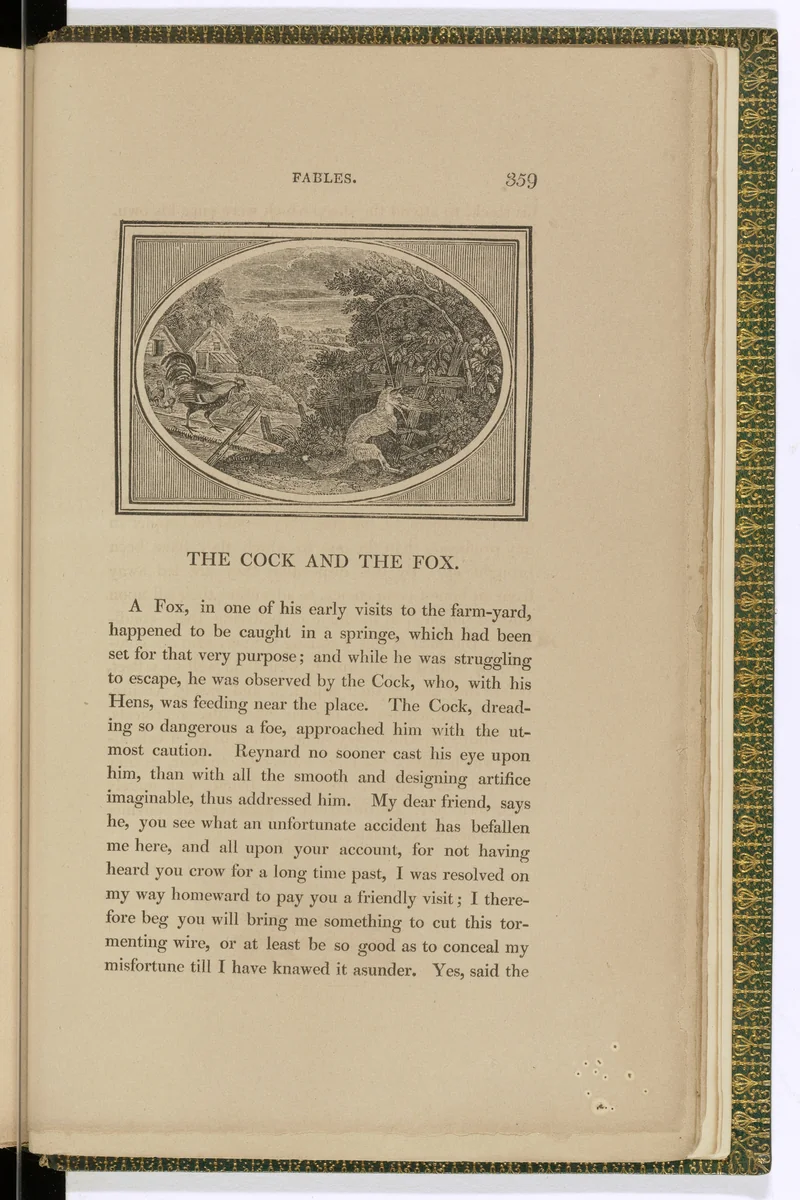Headpiece (page 359) from The Fables of Aesop by Thomas Bewick, illustrated book, 1818