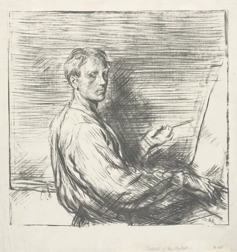 Portrait of the Artist, No. 1 by Charles Hasslewood Shannon, print, 1905