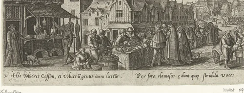 Vogelmarkt by Unknown, print, 1582-1633