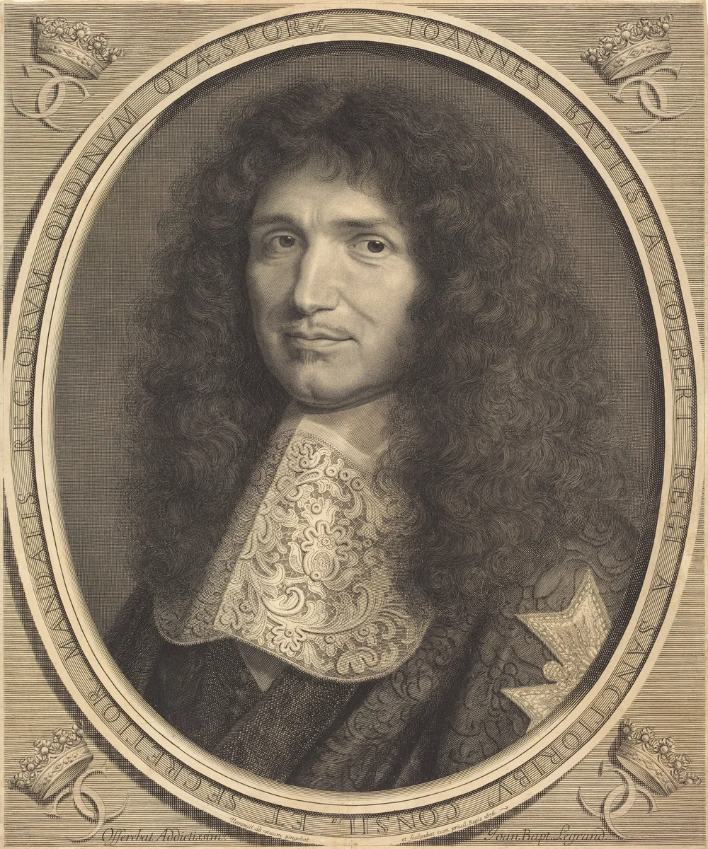 Jean-Baptiste Colbert by Robert Nanteuil, print, 1676