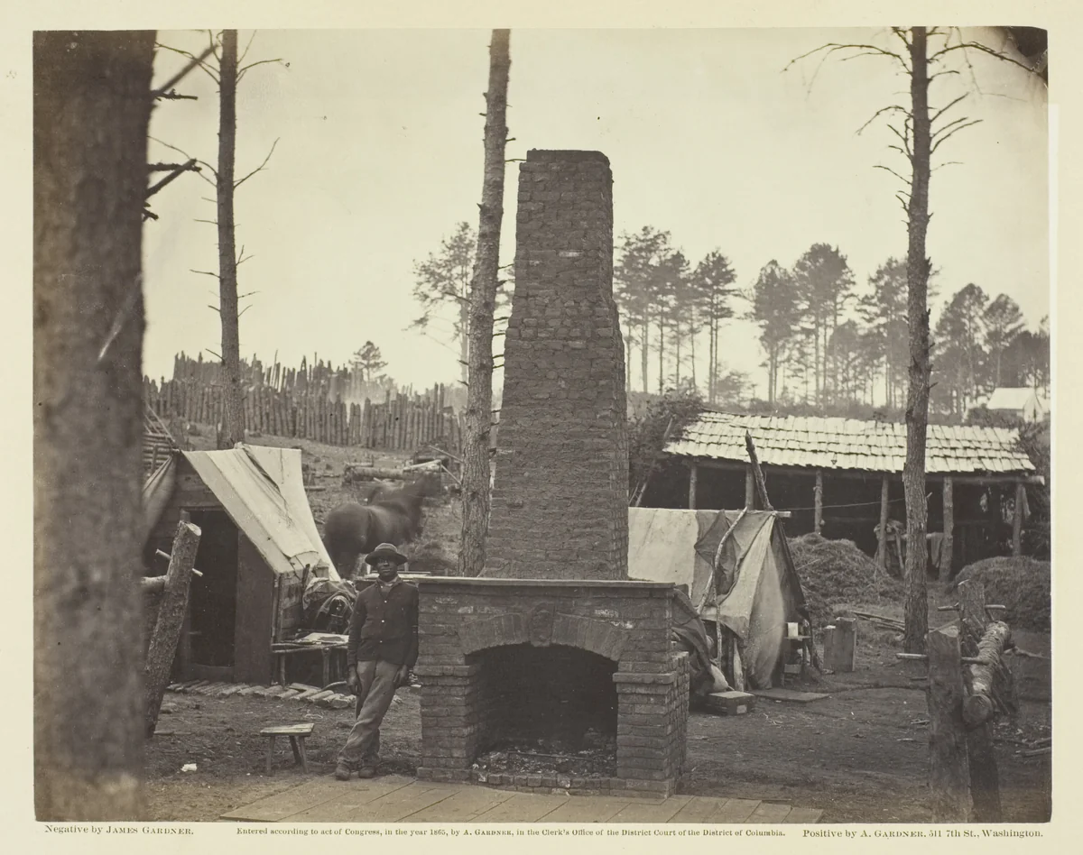 Incidents of the War: Breaking Camp by James Gardner, photograph, 1864