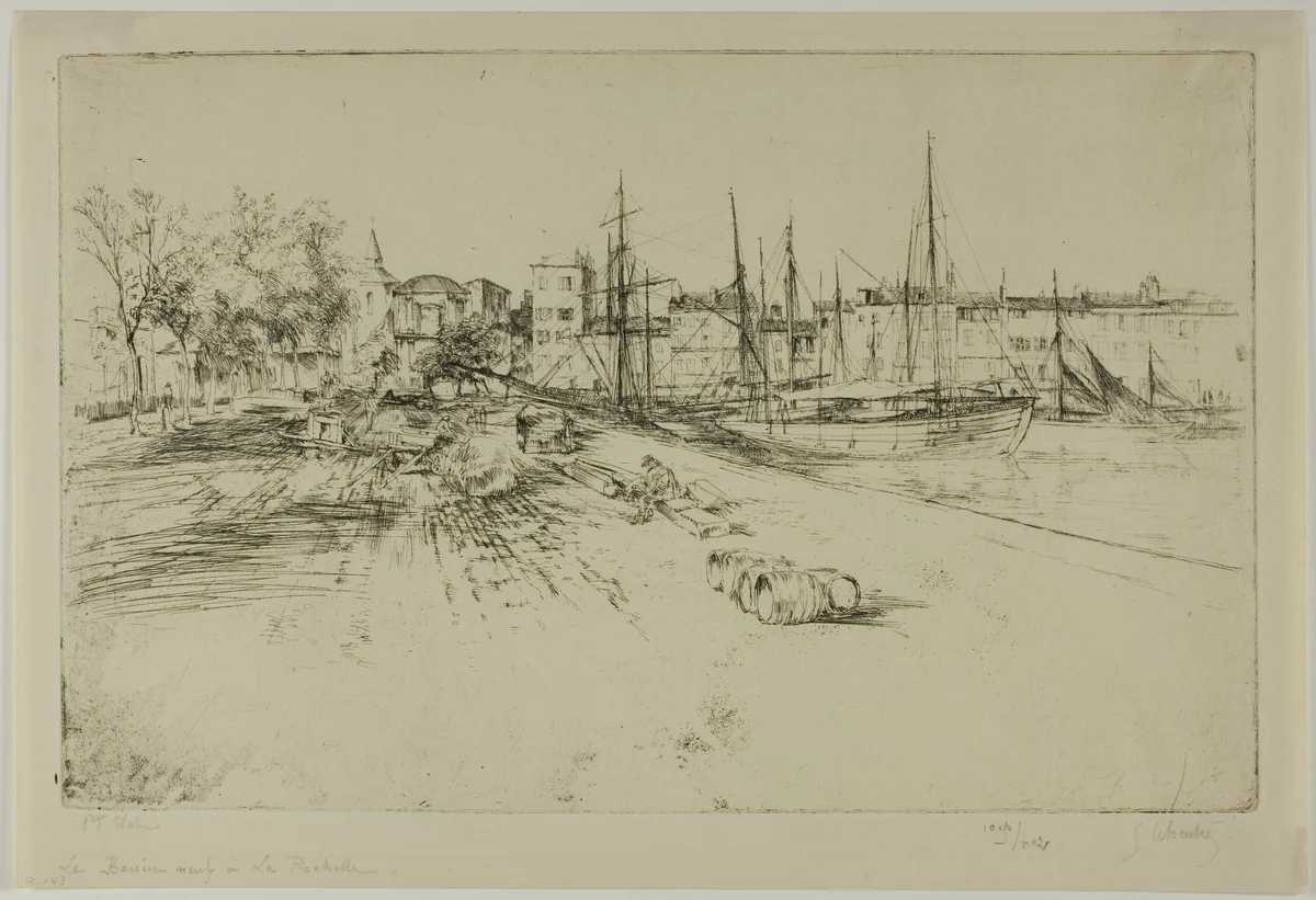 The New Dock at la Rochelle by Gustave Leheutre, print, 1904