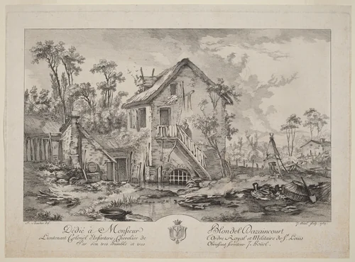 Farmyard by Jean-Pierre-Louis-Laurent Hoüel, print, 1759