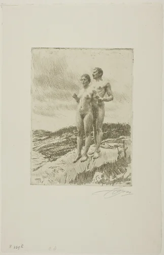The Two by Anders Zorn, print, 1916