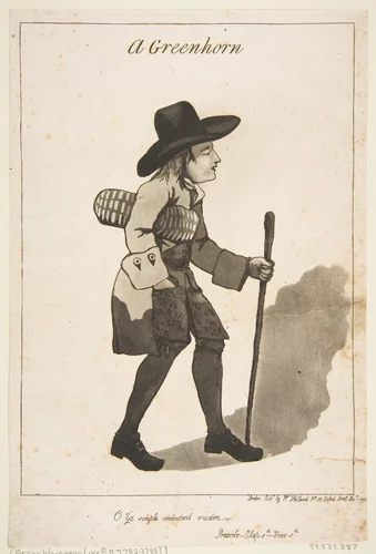 A Greenhorn by George Murgatroyd Woodward, print, 1790