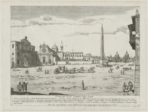 "Prospectus Locurum Urbis Romae Insign[ium]" by Lievin Cruyl, print, 1666