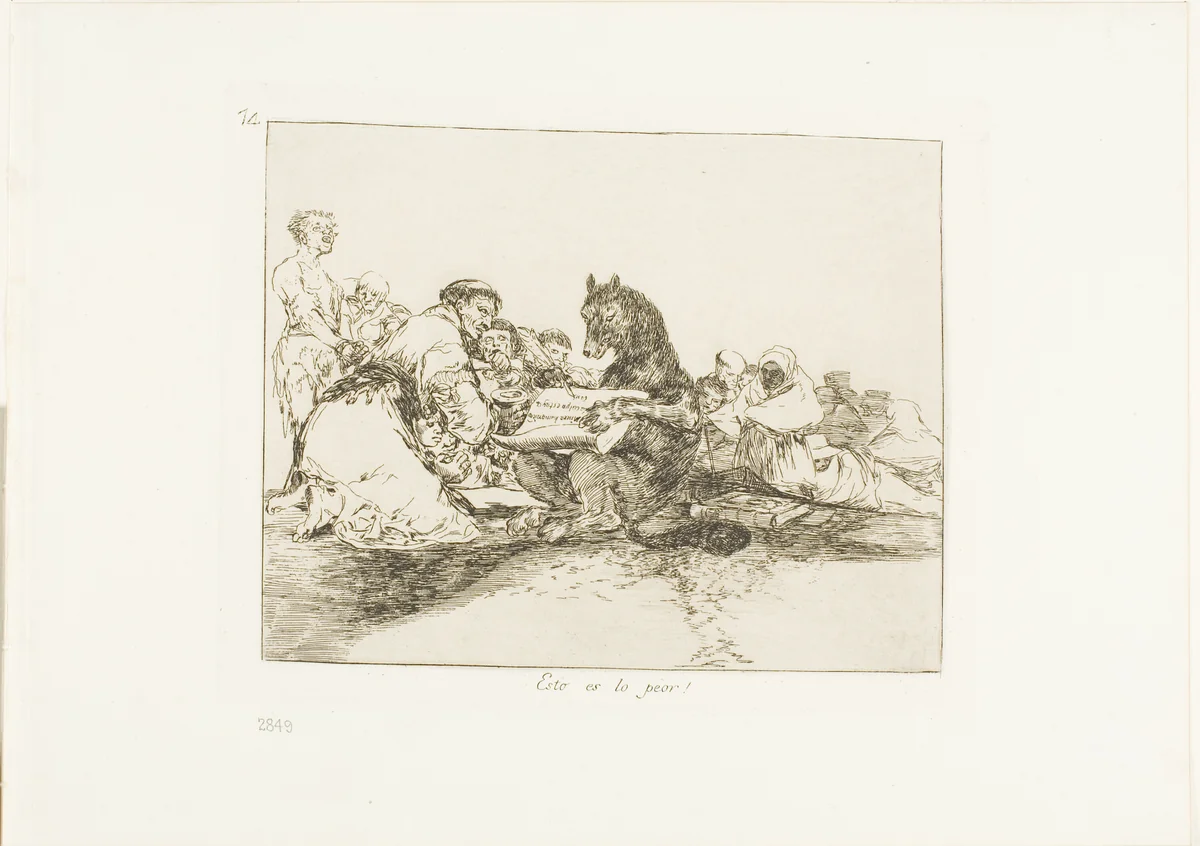 That is the worst of it!, plate 74 from The Disasters of War by Francisco José de Goya, print, 1815-1820