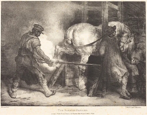 The Flemish Farrier by Théodore Gericault, print, 1821