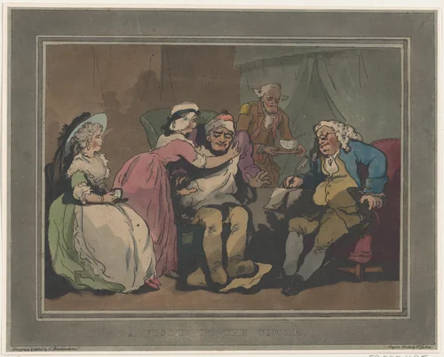 A Visit to the Uncle by Thomas Rowlandson, print, 1794
