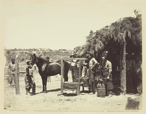 Army Forge Scene, in Front of Petersburg by David Knox, photograph, 1864
