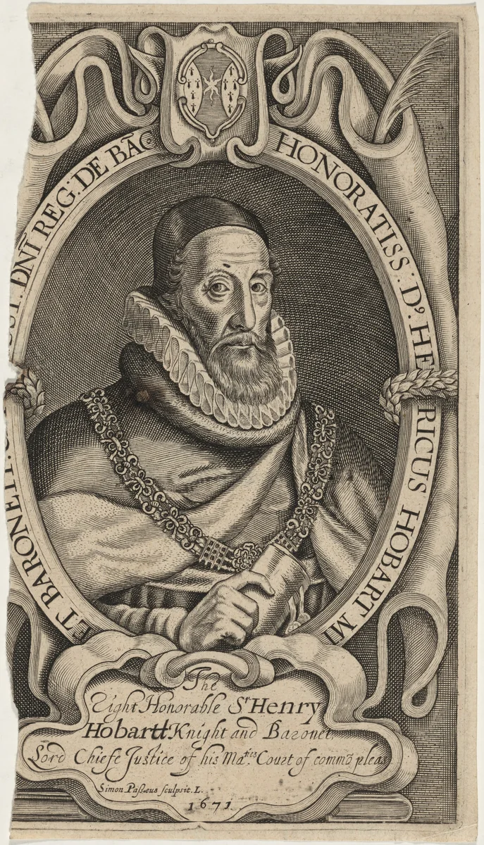 Sir Henry Hobart by Simon van de Passe, print, 1641