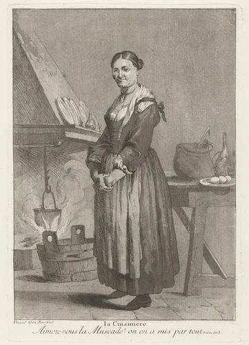 La Cuisiniere (The Cook) by Giovanni David, print, 1775