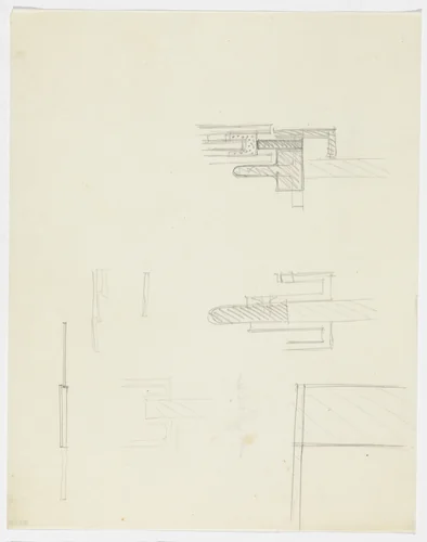 Furniture Details (Elevation sketches) by Ludwig Mies van der Rohe, mies van der rohe archive, 1926