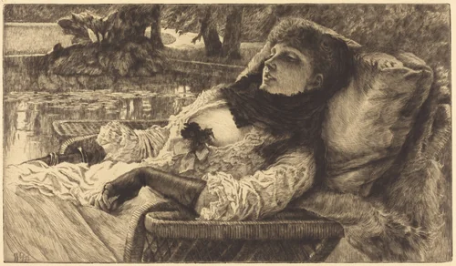 Summer Evening (Soirée d'été) by James Jacques Joseph Tissot, print, 1882