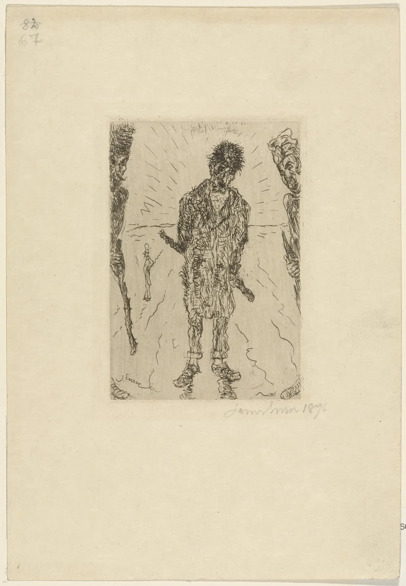 The Scoundrels by James Ensor, print, 1896