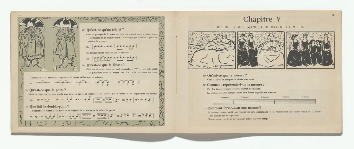 In-text plate (page 14) from Petit solfège illustré (Little Illustrated Solfège) by Pierre Bonnard, illustrated book, 1893