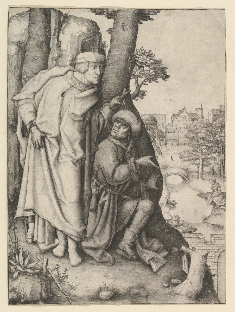 Susanna and the Two Elders by Lucas van Leyden, print, 1503-1513