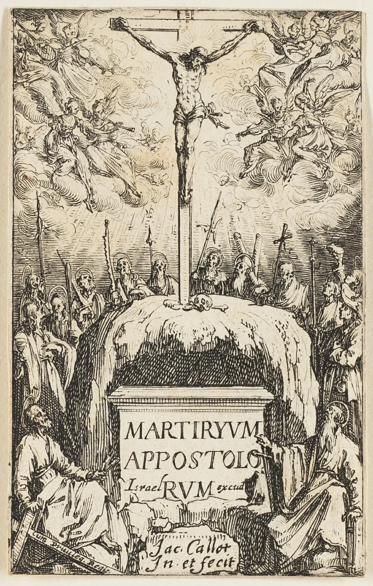 Frontispiece, from The Martyrdoms of the Apostles by Jacques Callot, print, 1612-1635