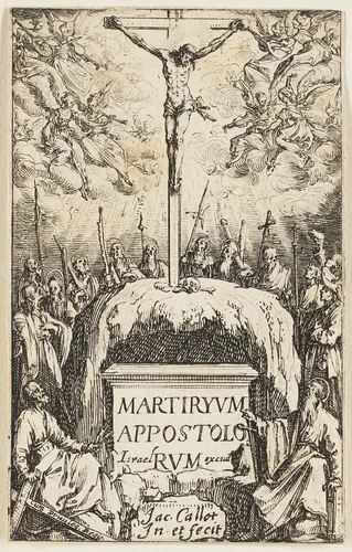 Frontispiece, from The Martyrdoms of the Apostles by Jacques Callot, print, 1612-1635