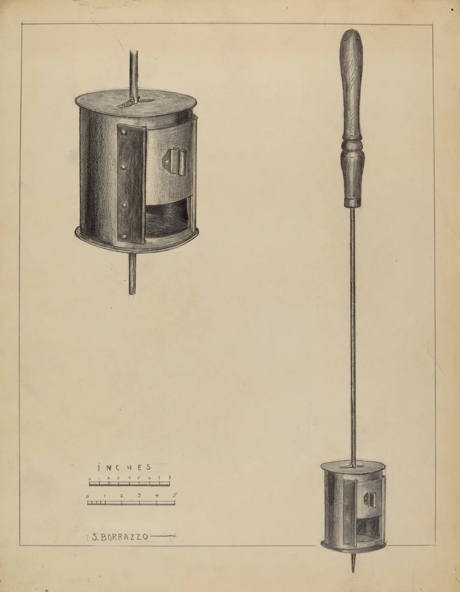 Fireplace Coffee Roaster by Salvatore Borrazzo, index of american design, 1936