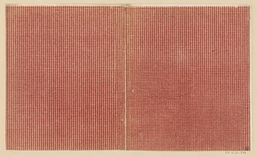 Blad met geblokt patroon by anonymous, other, 1750-1900