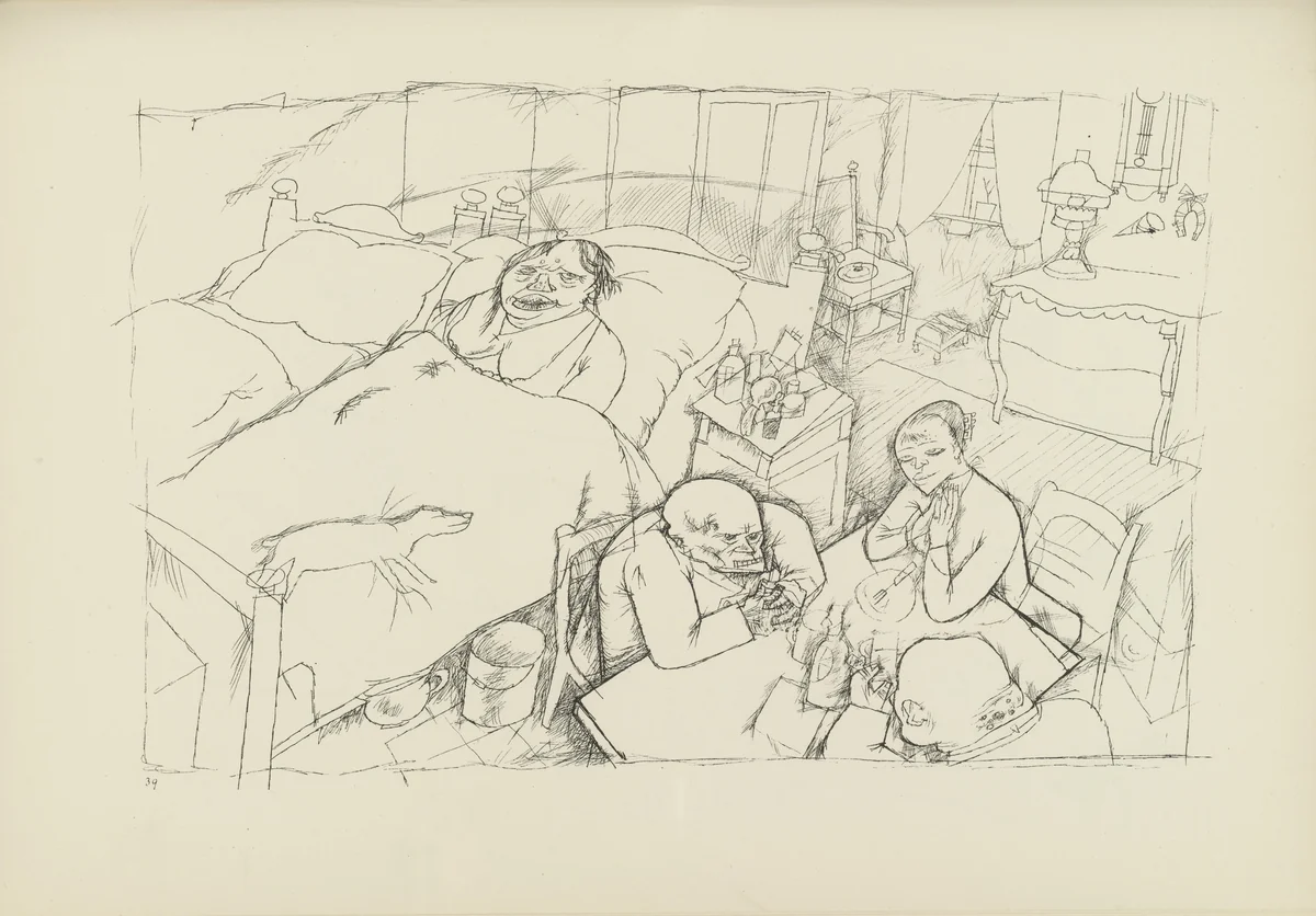 Interieur (plate, folio 48) from Ecce Homo by George Grosz, illustrated book, 1922