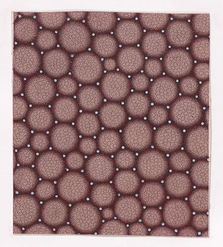 Textile Design with a Seamless Pattern of Circles and Pearls by anonymous, drawing, 1840