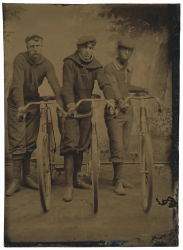Marshall Walters "Major" Taylor and Bicycle Racers by American 19th Century, photograph, 1894-1904