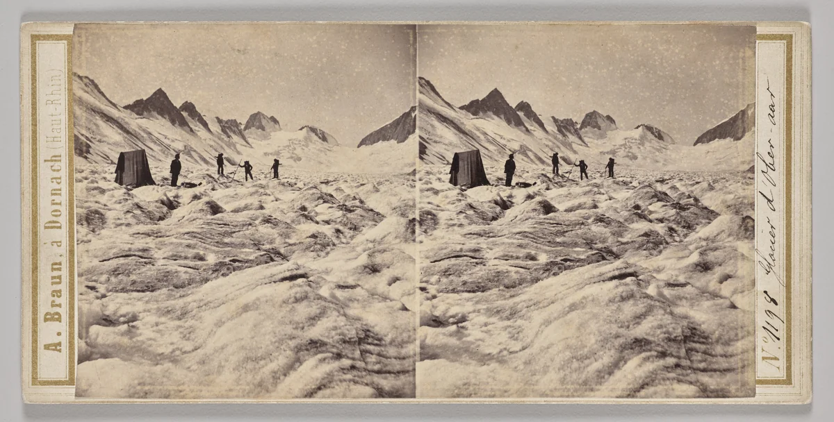 No. 1198 Glacier d'Oberaar by Adolphe Braun, photograph, 1860-1870