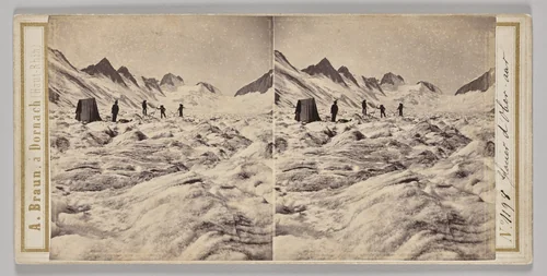 No. 1198 Glacier d'Oberaar by Adolphe Braun, photograph, 1860-1870