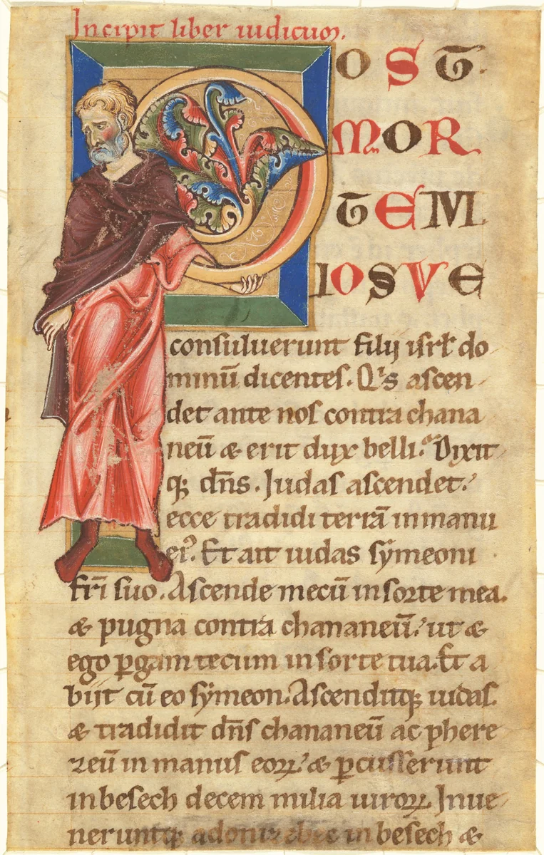 The Judge Judah (?) by German 13th Century, drawing, 1210-1220