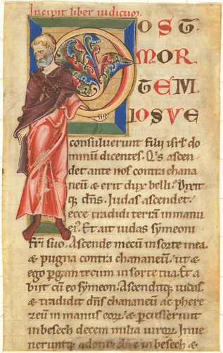 The Judge Judah (?) by German 13th Century, drawing, 1210-1220